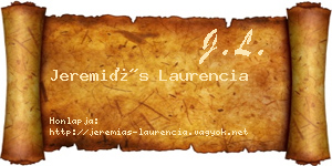Jeremiás Laurencia névjegykártya